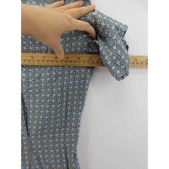 VINTAGE Ralph Lauren Top 8 Shirt Camp Loop Collar Paisley 90s Pocket - Picture 5 of 12